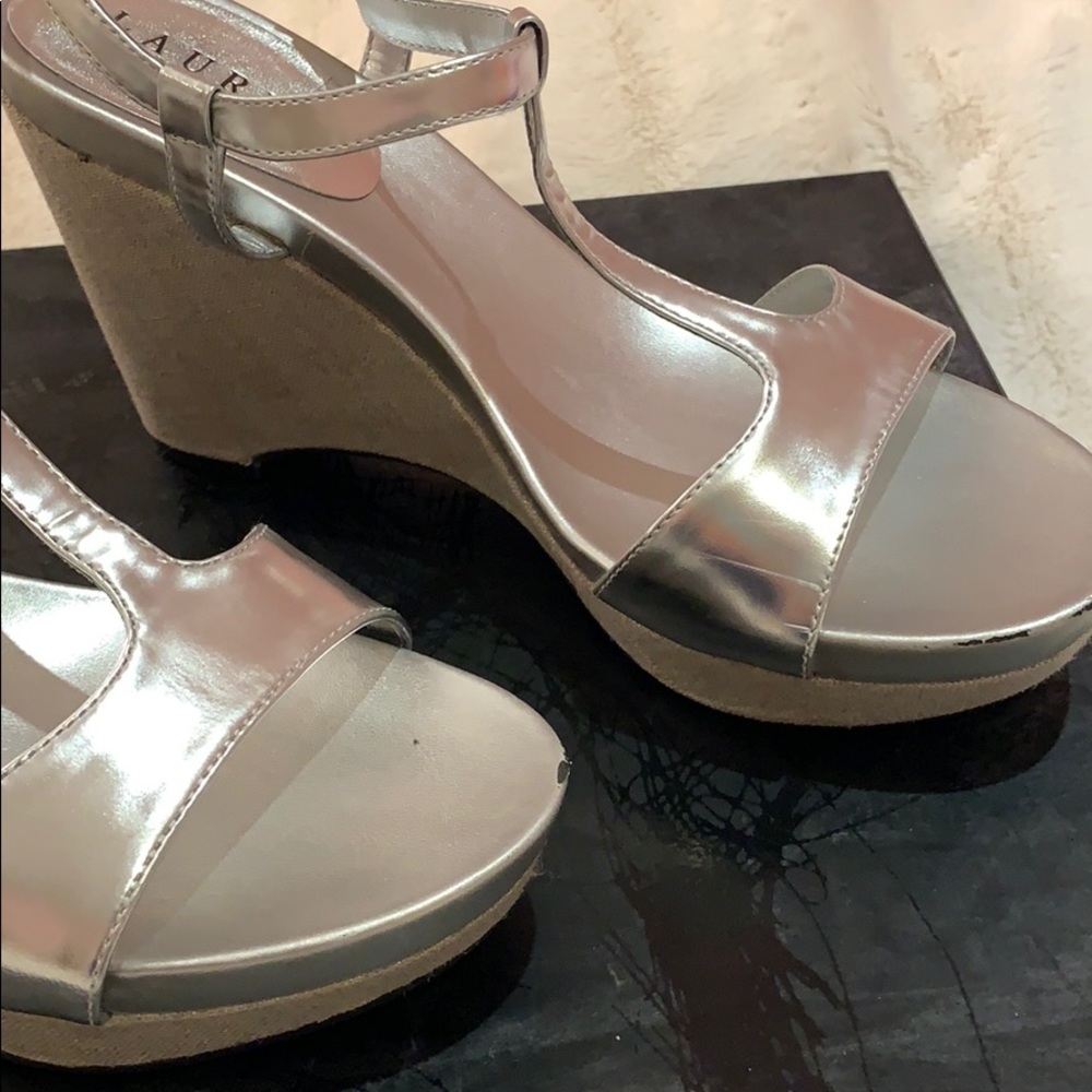 Silver sandal wedges - Picture 13 of 14